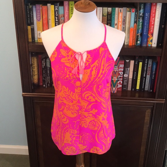 Lilly Pulitzer Tops - Lilly Pulitzer Silk Finn Top - EUC